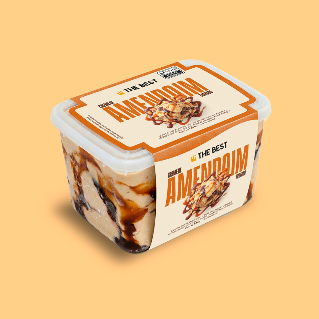 Pote 1,5L – Sorvete Creme Amendoim Trufado